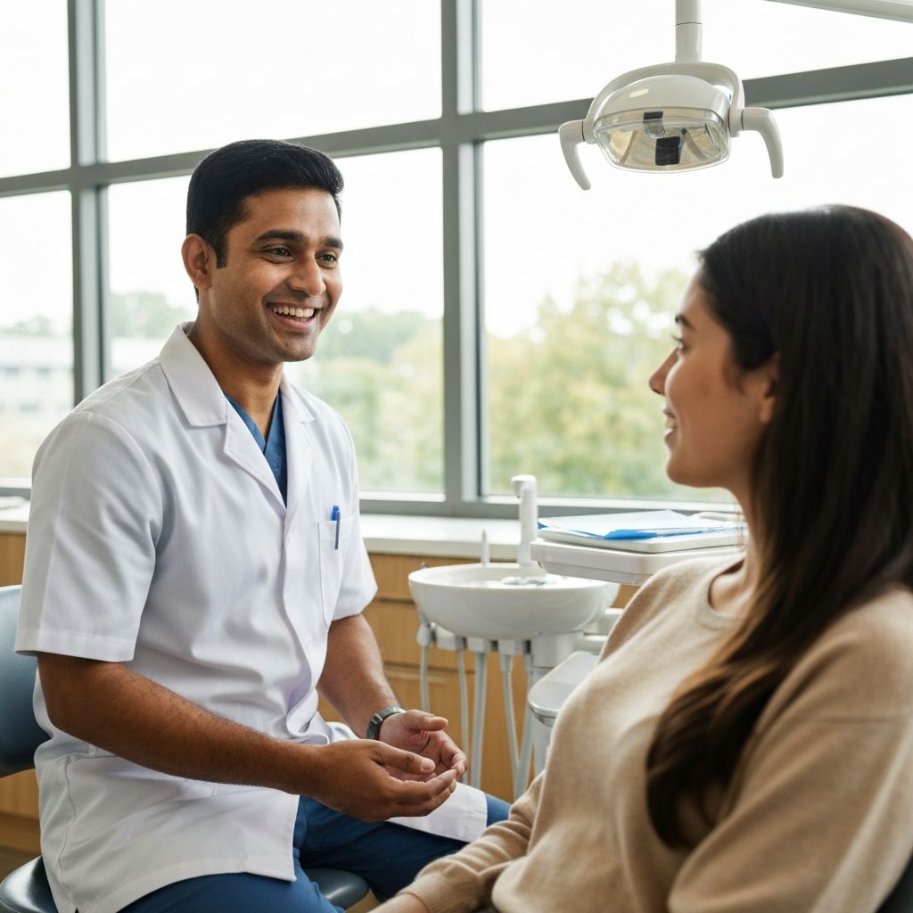 Dentist consultation with a patient in a modern clinic